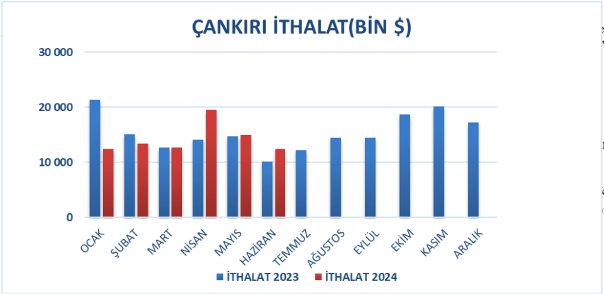 Çankırı 2023 2024 Haziran İthalat