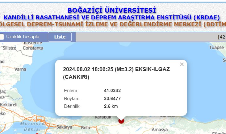 Çankırı Ilgaz Deprem