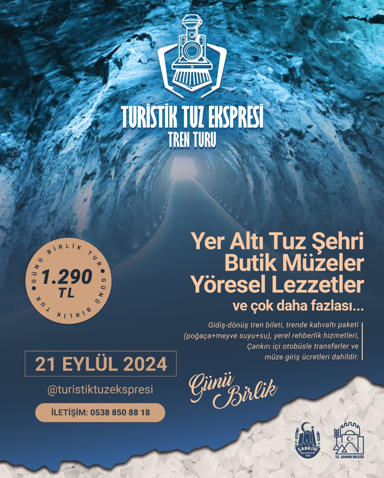 Çankırı'nın Yer Altı Tuz Mağaralarını Keşfetmek Isteyenler Için Eşsiz Bir Fırsat! Turistik Tuz Ekspresi