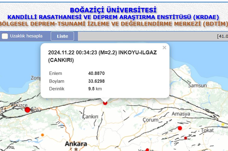 Dün Gece Yarısı Çankırı'da Deprem Meydana Geldi-1