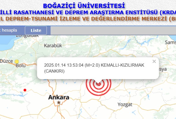 Çankırı Kızılırmak'ta Deprem! Saat 13.53'Te Meydana Geldi (1)