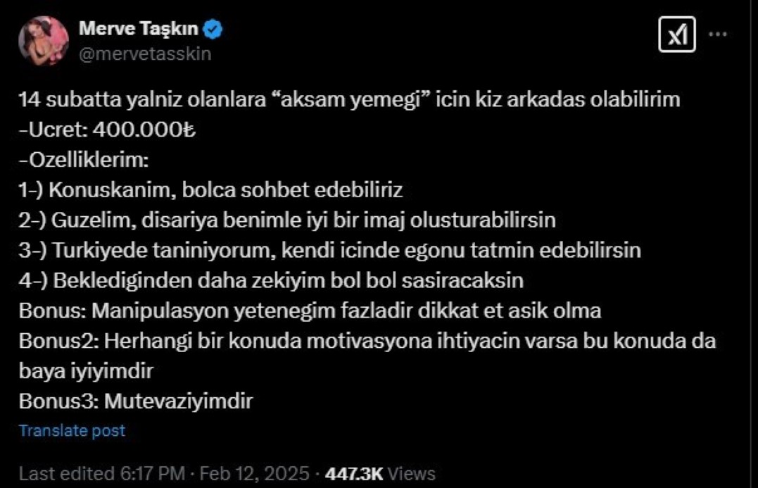 Merve Taşkın, 14 Şubat Paylaşımı Nedeniyle Gözaltına Alındı 1