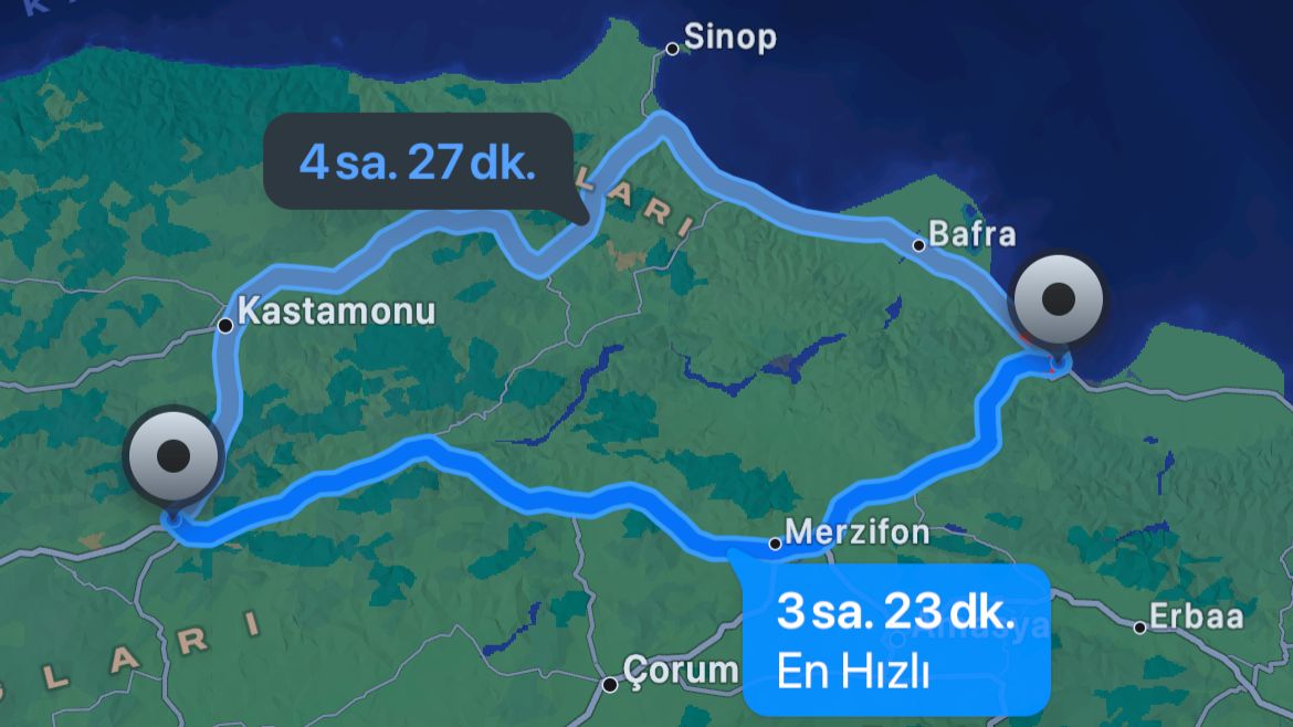 Çankırı Ilgaz Samsun Arası Kaç Kilometre (2)