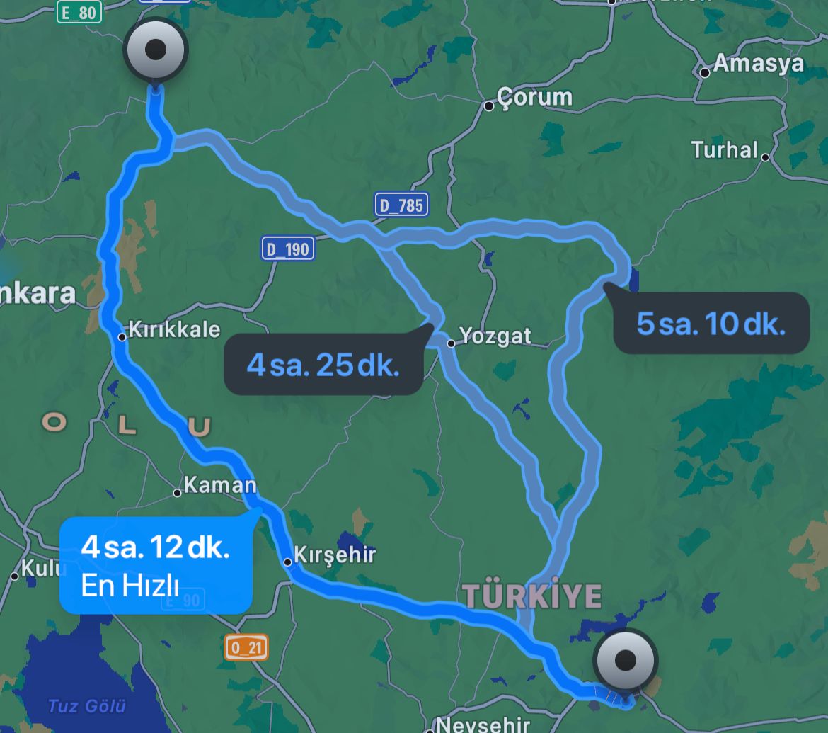 Çankırı Kayseri Arası Kaç Kilometre (3)