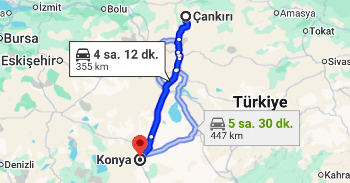 Çankırı Konya Arası Kaç Kilometre (3)