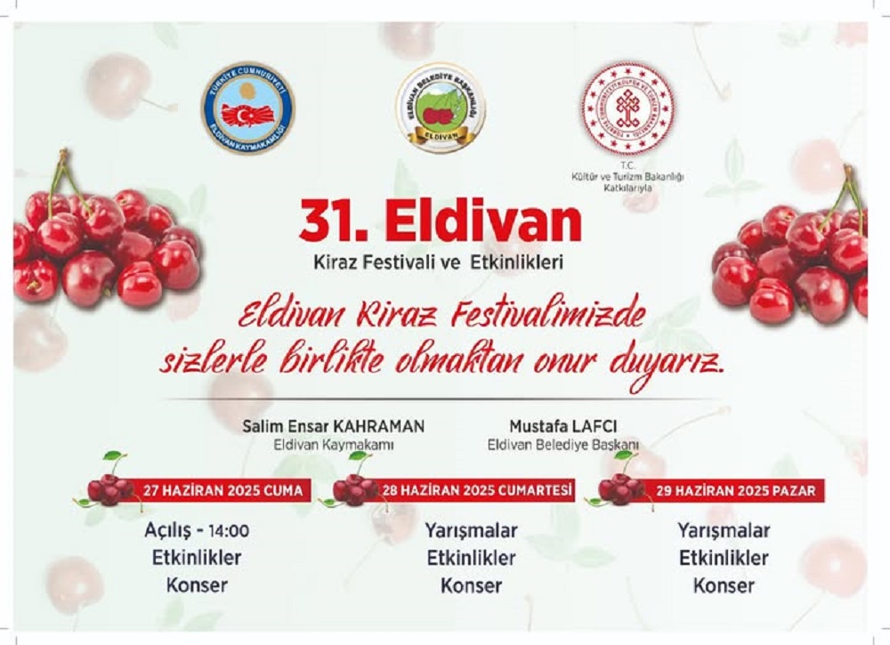 31. Eldivan Kiraz Festivali’ne Geri Sayım