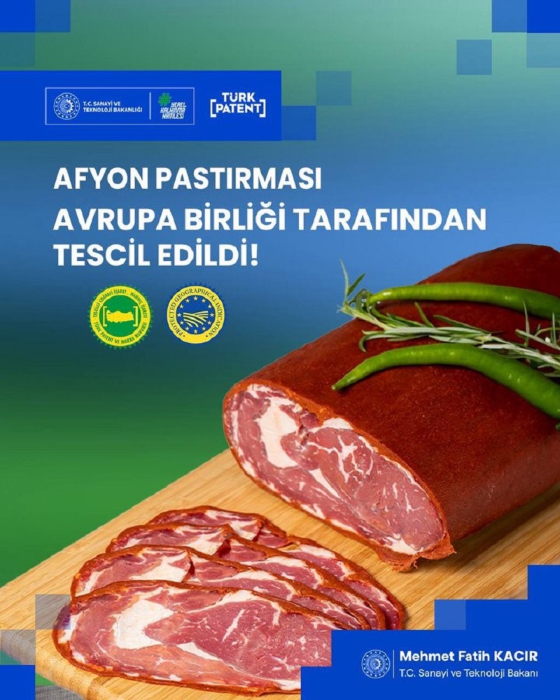 Afyon Pastırması Ab’den Tescil Aldı! Türkiye’nin 34. Coğrafi İşaretli Ürünü Oldu