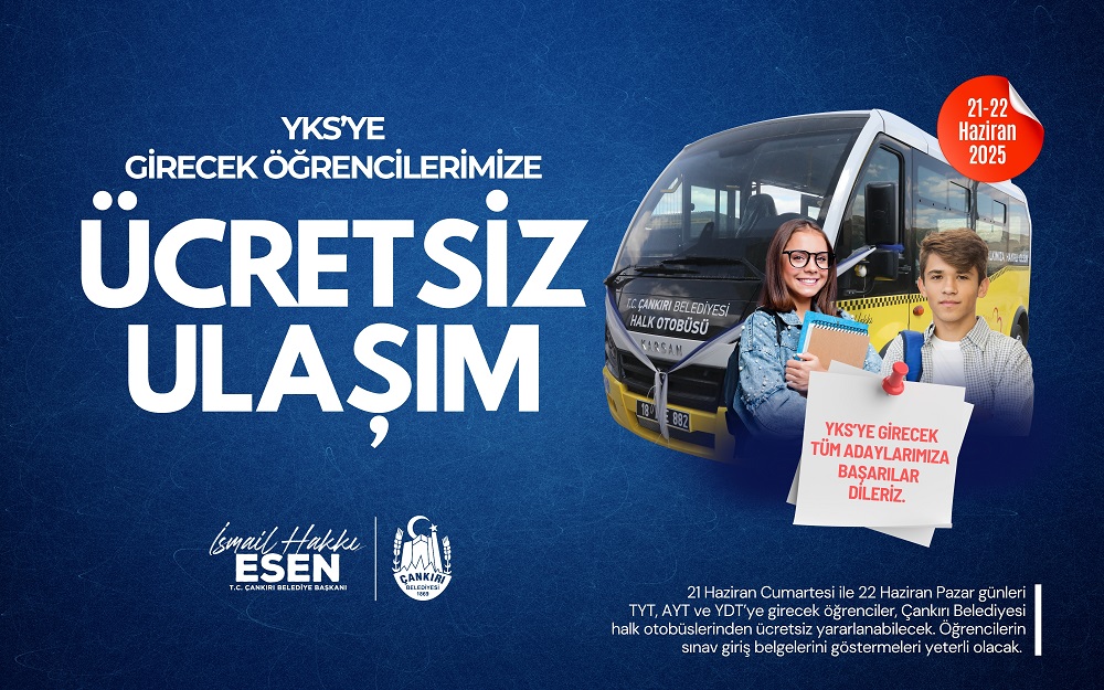 Başkan Esen’den Yks Adaylarına Ücretsiz Ulaşım Müjdesi