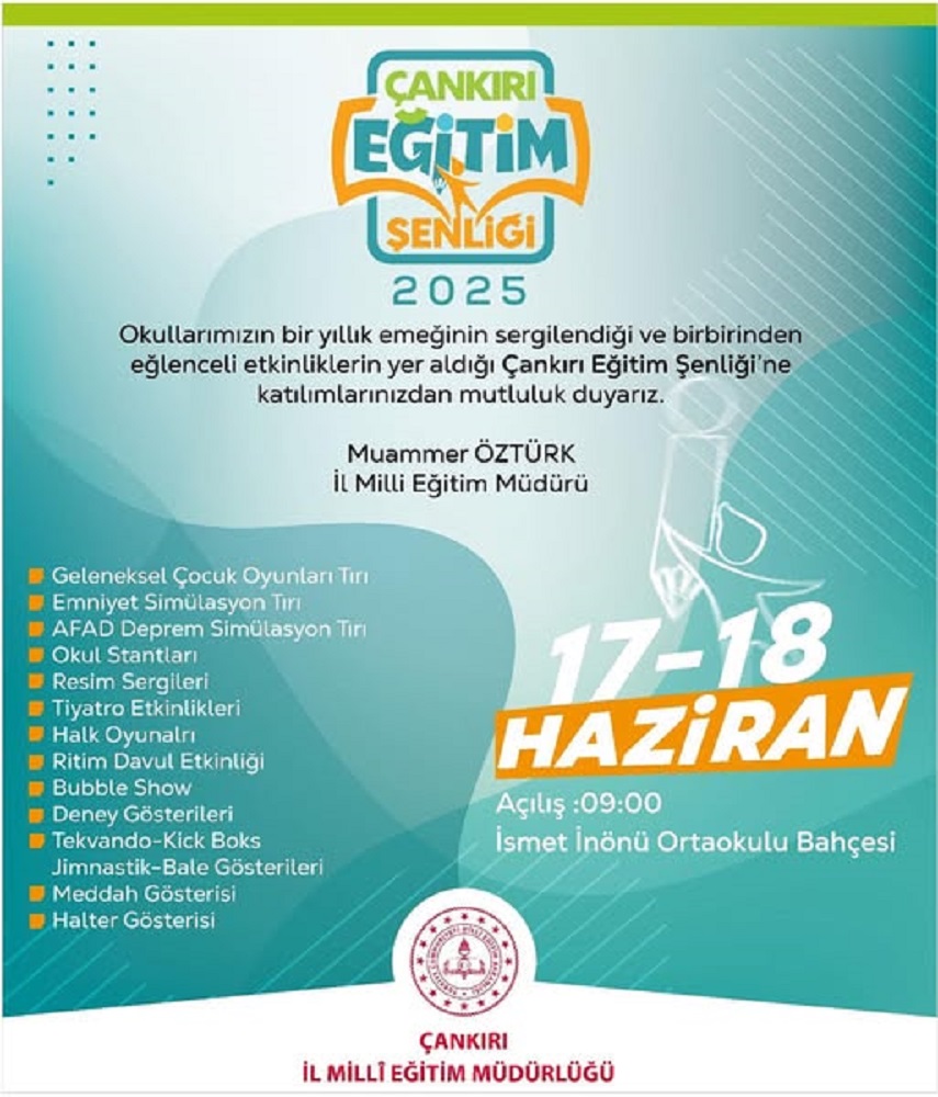Çankırı’da Eğitim Coşkusu Başlıyor Şenlik 17 18 Haziran’da!