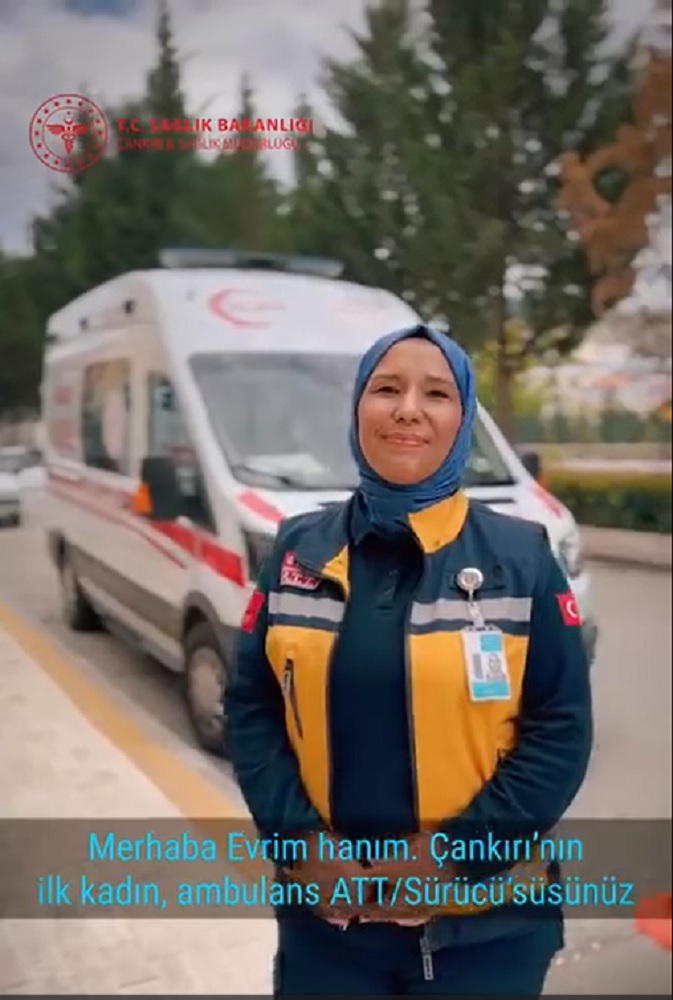 Çankırı’nın İlk Kadın Ambulans Sürücüsü Evrim Hanım’dan İlham Veren Başarı