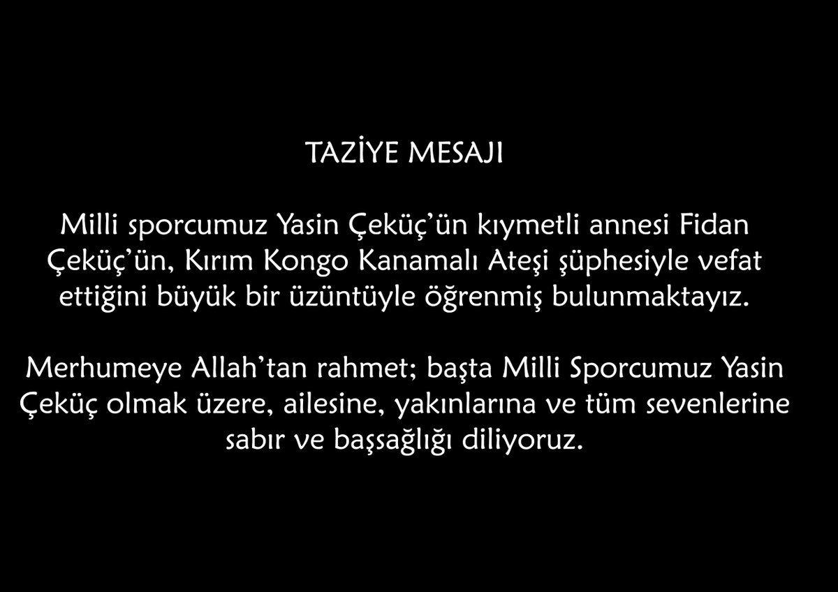 Gençlik Ve Spor İl Müdürlüğünden Duygulandıran Taziye Mesajı
