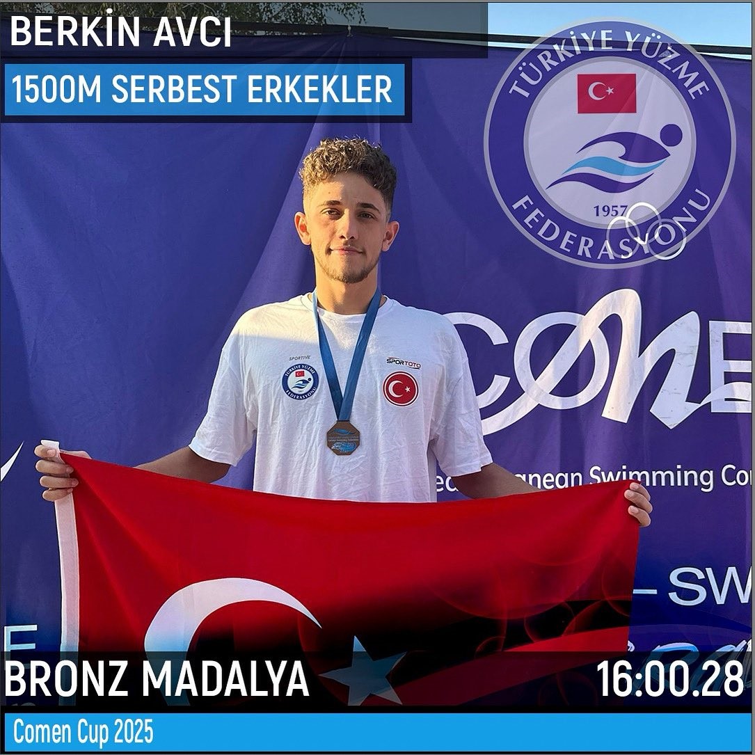 Kayserili Yüzücü Berkin Avcı, Comen Cup'ta Bronz Madalya Kazandı