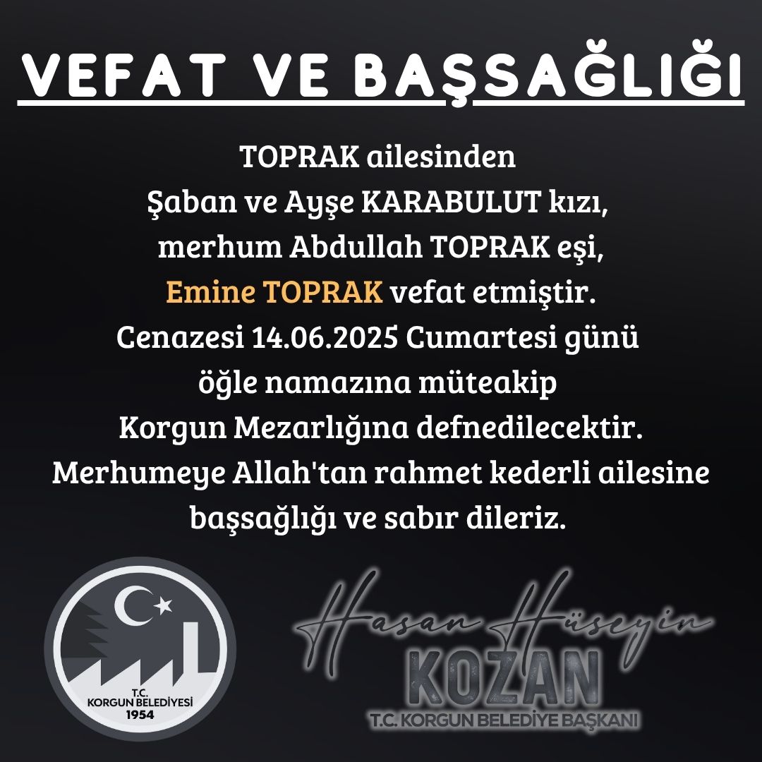 Korgun’da Vefat Emine Toprak Dualarla Uğurlanacak (2)