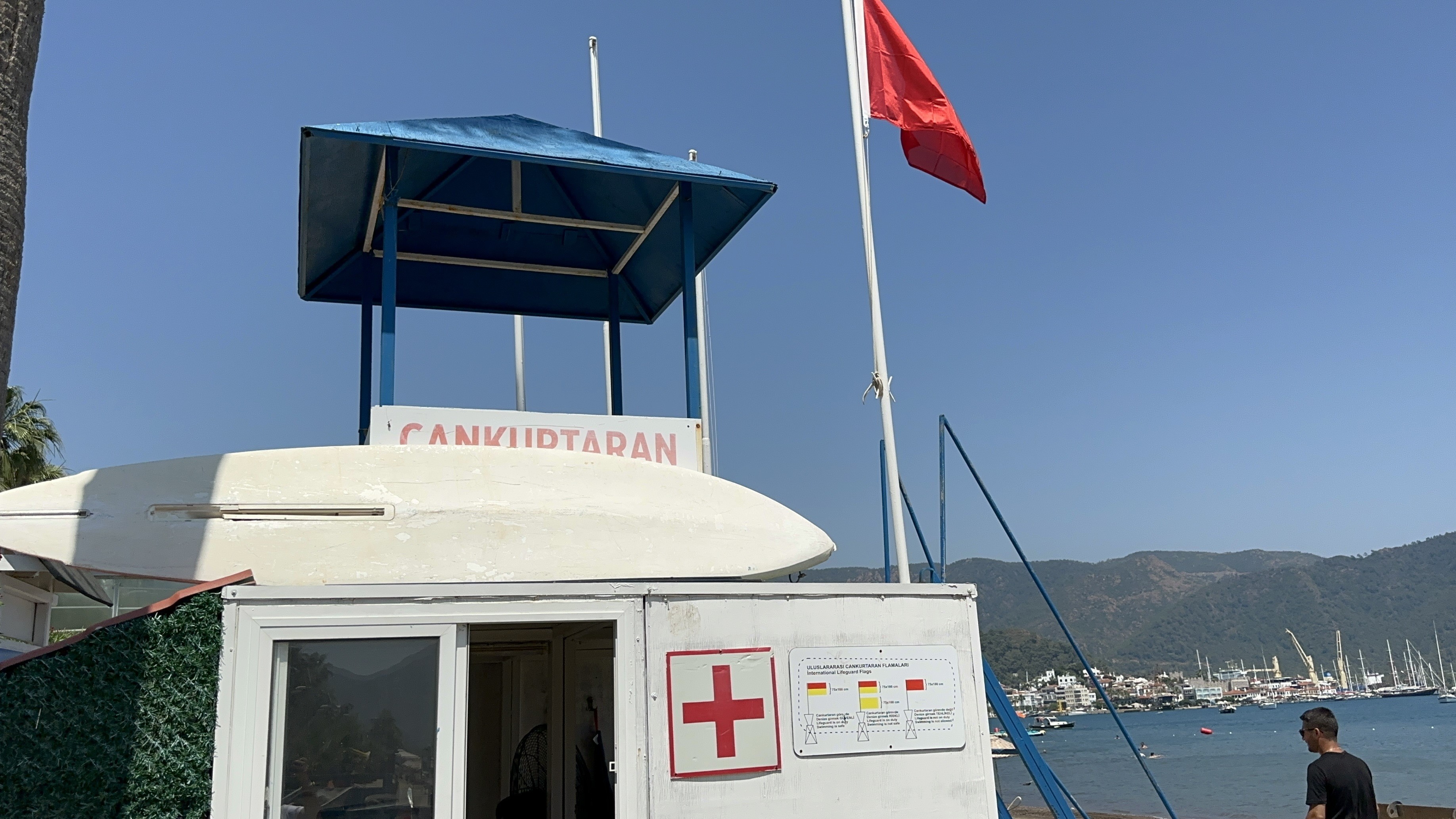 Marmaris’te Mavi Bayraklı Plajda Cankurtaranlar Göreve Başladı (3)