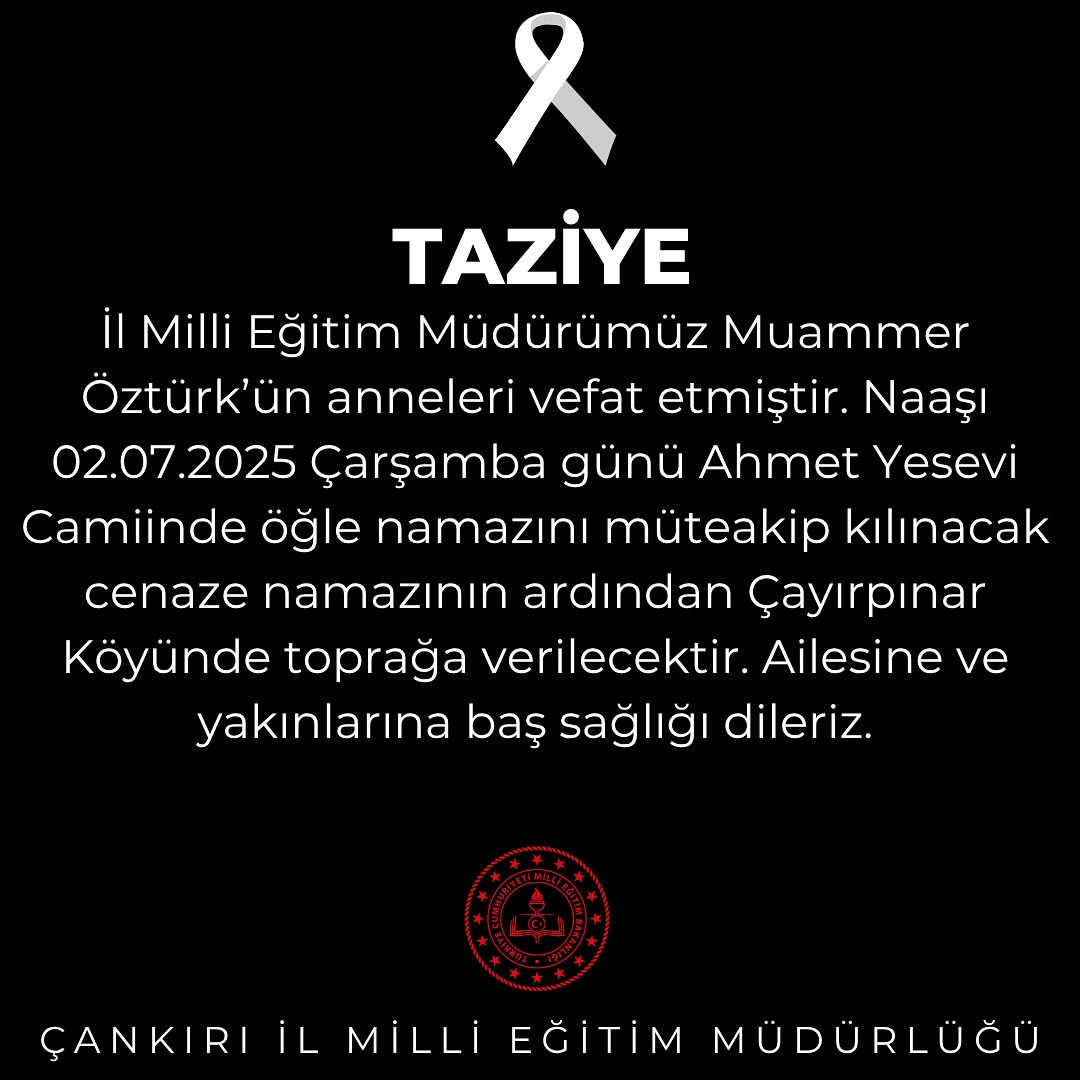 Çankırı İl Milli Eğitim Müdürü Muammer Öztürk’ün Acı Günü (3)-1