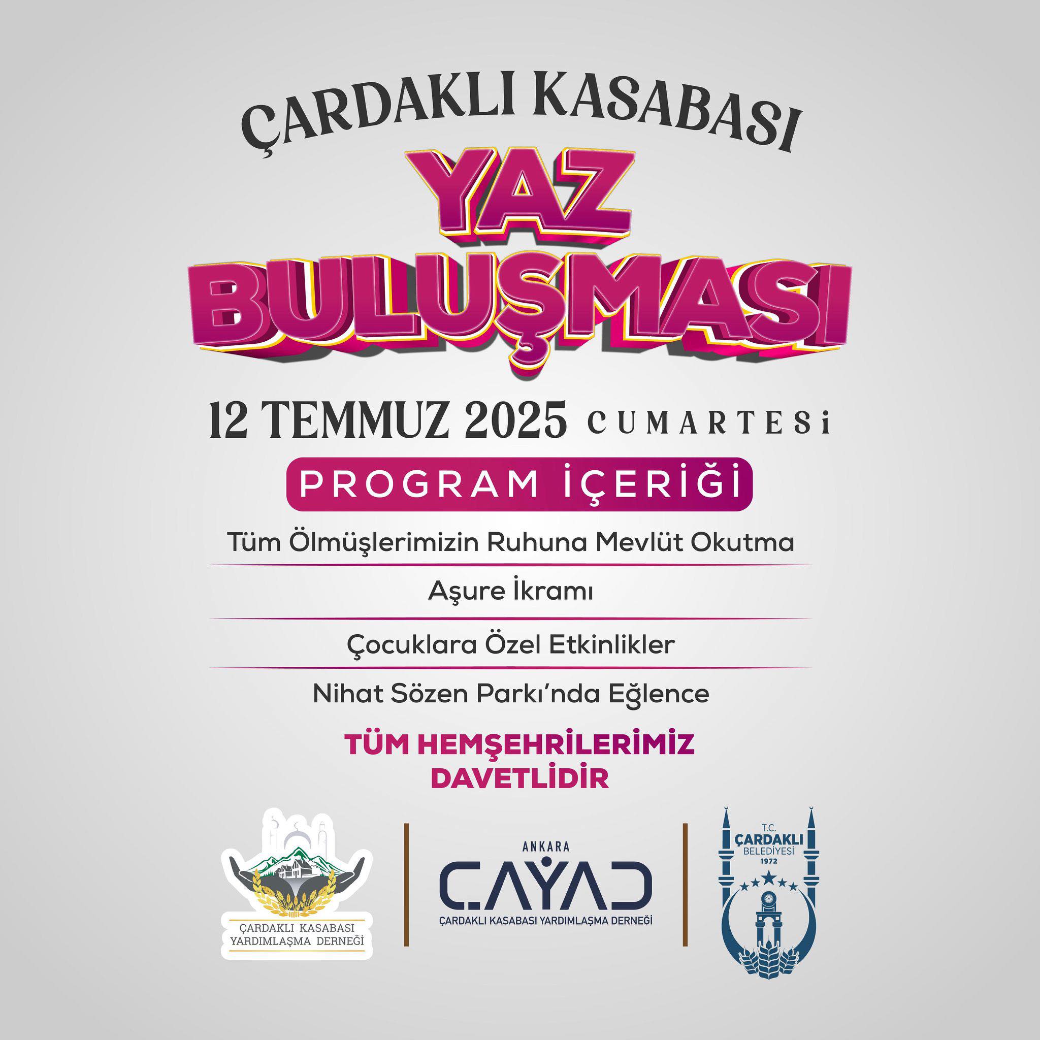 Çardaklı Kasabası’nda Yaz Buluşması Coşkusu 12 Temmuz’da Başlıyor