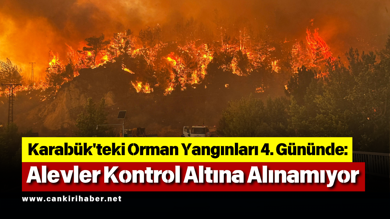 Karabük'teki Orman Yangınları 4. Gününde Alevler Kontrol Altına Alınamıyor