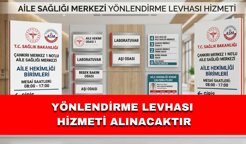YÖNLENDİRME LEVHASI HİZMETİ ALINACAKTIR
