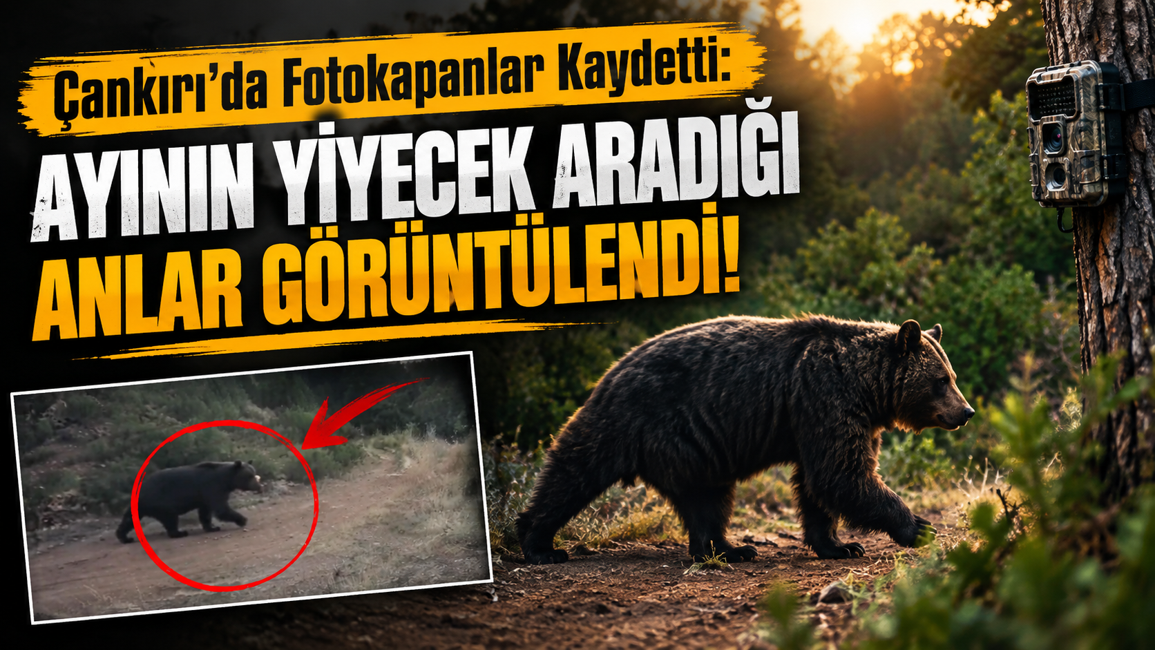 Çankırı’da Fotokapanlar Kaydetti Ayının Yiyecek Aradığı Anlar Görüntülendi3