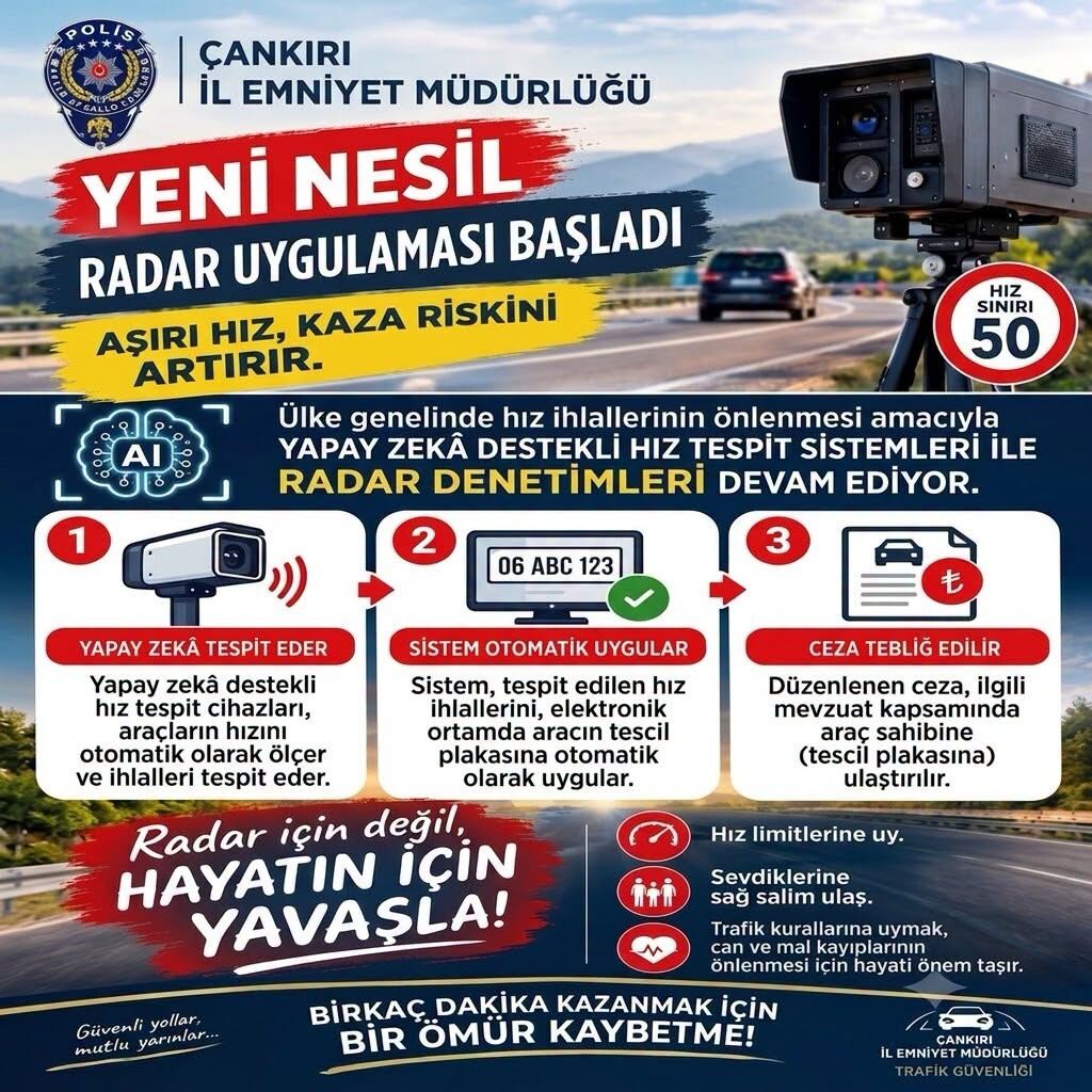 Çankırı’da Radar Denetiminde Yeni Dönem Başladı!