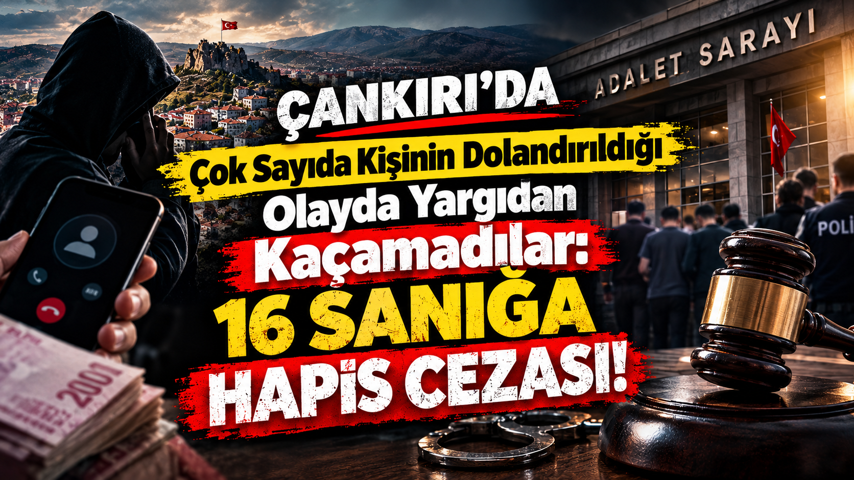 Çankırı’da Çok Sayıda Kişinin Dolandırıldığı Olayda Yargıdan Kaçamadılar 16 Sanığa Hapis Cezası