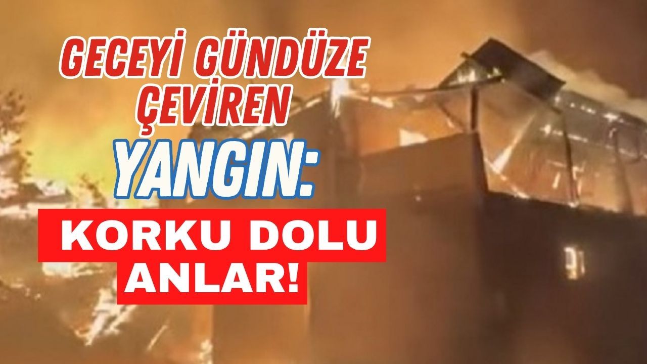Geceyi Gündüze Çeviren Yangın: Korku Dolu Anlar!