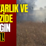 Mezarlık ve Arazide Yangın Çıktı!