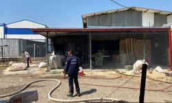 Manisa'da ahşap fabrikasında yangın, itfaiye ekipleri hızlı müdahale etti