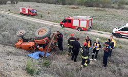Seydişehir’de şarampole devrilen traktör sürücüsü yaşamını yitirdi