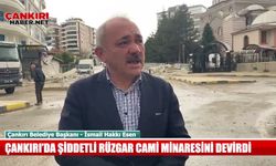Çankırı Belediye Başkanı Esen, yıkılan minare önünde son durumu paylaştı: Video açıklama...