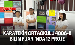 Karatekin Ortaokulu 4006-B Bilim Fuarı’nda 12 proje