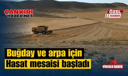 Buğday ve arpa için hasat mesaisi başladı