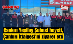 Çankırı Yeşilay Şubesi heyeti, Çankırı İtfaiyesi'ni ziyaret etti