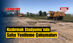 Kızılırmak Stadyumu’nda Saha Yenileme Çalışmaları