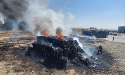 Karaman'daki Geri Dönüşüm Tesisi yangınına hızlı itfaiye müdahalesi