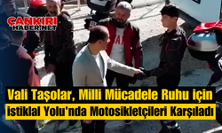 Vali Taşolar, Milli Mücadele Ruhu İçin İstiklal Yolu'nda Motosikletçileri Karşıladı