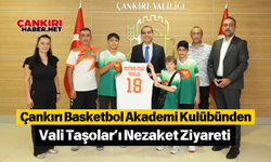 Çankırı Basketbol Akademi Kulübünden Vali Taşolar’ı Nezaket Ziyareti