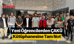 Yeni Öğrencilerden ÇAKÜ Kütüphanesine Tam Not