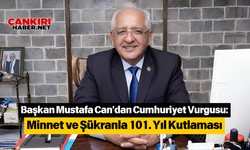 Başkan Mustafa Can'dan Cumhuriyet Vurgusu: Minnet ve Şükranla 101. Yıl Kutlaması