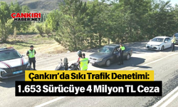 Çankırı’da Sıkı Trafik Denetimi: 1.653 Sürücüye 4 Milyon TL Ceza