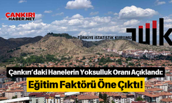 Çankırı’daki Hanelerin Yoksulluk Oranı Açıklandı: Eğitim Faktörü Öne Çıktı!