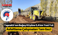 Yapraklı’nın Buğay Köyüne 5,4 km Yeni Yol: Asfaltlama Çalışmaları Tam Gaz!