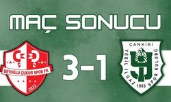 Yeşil Ilgaz Spor, Beyoğlu Çukur Spor'a 3-1 mağlup oldu