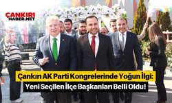 Çankırı AK Parti Kongrelerinde Yoğun İlgi: Yeni Seçilen İlçe Başkanları Belli Oldu!