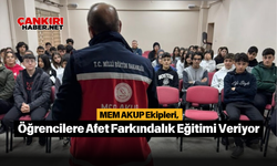 MEM AKUP Ekipleri, Öğrencilere Afet Farkındalık Eğitimi Veriyor