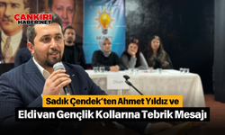 Sadık Çendek’ten Ahmet Yıldız ve Eldivan Gençlik Kollarına Tebrik Mesajı