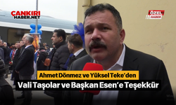 Ahmet Dönmez ve Yüksel Teke’den Vali Taşolar ve Başkan Esen’e Teşekkür