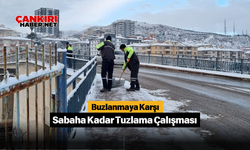 Buzlanmaya Karşı Sabaha Kadar Tuzlama Çalışması