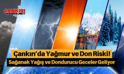 Çankırı’da Yağmur ve Don Riski! Sağanak Yağış ve Dondurucu Geceler Geliyor