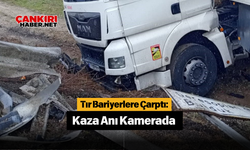 Tır Bariyerlere Çarptı Kaza Anı Kamerada